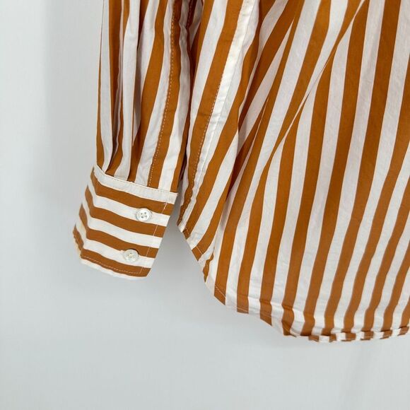 AYR top womens small the deep end button down shirt aperitif stripe oversized - Picture 7 of 10